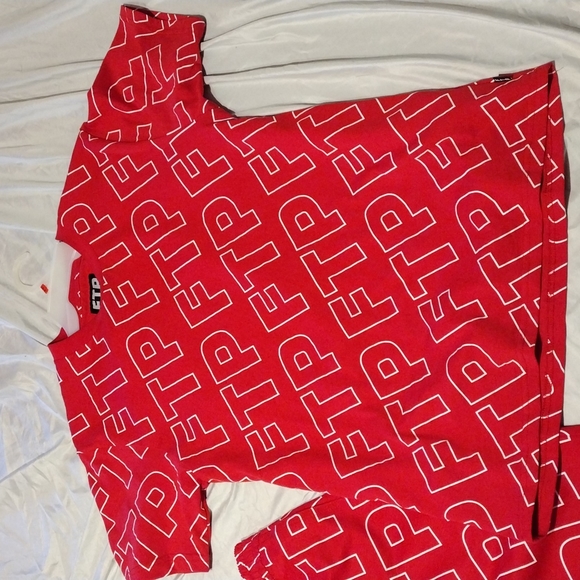 Fuck the population set red allover print - Picture 8 of 8